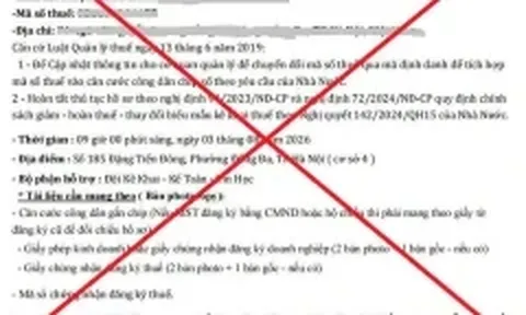 Thuế Hà Nội cảnh báo giấy mời, thông báo giả mạo cơ quan thuế