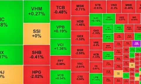 VIC kéo VN-Index tăng điểm nhẹ, hàng loạt cổ phiếu bị bán mạnh