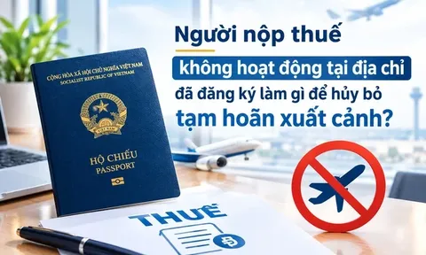 Người nộp thuế không hoạt động tại địa chỉ đã đăng ký làm gì để hủy bỏ tạm hoãn xuất cảnh?