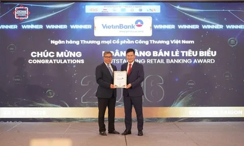 VietinBank ba năm liên tiếp được vinh danh ‘Ngân hàng bán lẻ tiêu biểu’