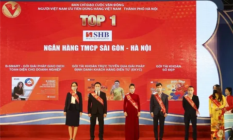 Sản phẩm của SHB được vinh danh Top 1 Hàng Việt Nam được yêu thích nhất năm 2021