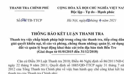 Chủ tịch UBND tỉnh Bến Tre bị đề nghị kiểm điểm vì giao đất công cho Thành Thành Công
