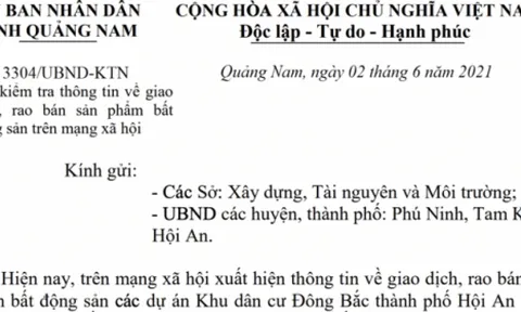 Quảng Nam chỉ đạo kiểm tra 3 dự án rao bán khi chưa đủ điều kiện