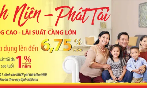 Gửi tiền ngân hàng nào “tuổi càng cao, lãi suất càng lớn”?