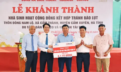HDBank, Sovico trao tặng 3 nhà cộng đồng tránh lũ trị giá 6,1 tỷ đồng cho tỉnh Hà Tĩnh
