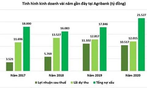  Agribank: Lãi dự thu cao hơn cả lợi nhuận, nợ xấu cao nhất nhì hệ thống