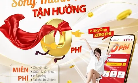 Phí 0 đồng cho tất cả các giao dịch online e-SkyOne tại HDBank
