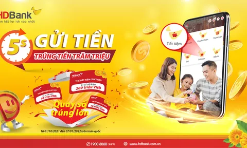 5 giây gửi tiết kiệm online, có ngay cơ hội trúng thưởng lớn