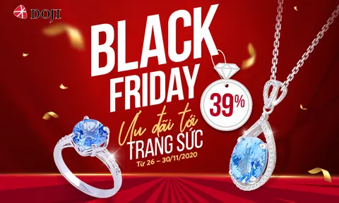 Deal sốc dịp Black Friday từ DOJI: Ưu đãi tới 39% trang sức