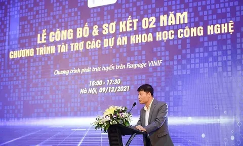 Vingroup tài trợ 92 tỉ đồng cho các dự án khoa học- Công nghệ năm 2021