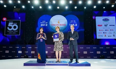 Vincom Retail nhận giải top 10 thương hiệu dẫn đầu Việt Nam 2020
