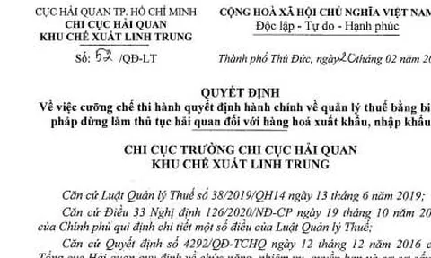 Công ty Thương mại Dịch vụ Phú Sang bị cưỡng chế thuế