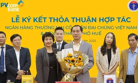 PVcomBank và Sở Y tế Thành phố Huế ký kết thỏa thuận hợp tác