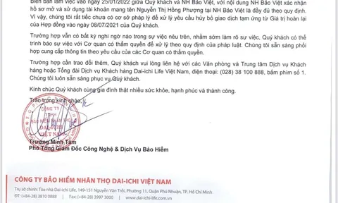 Chuyện kỳ lạ: Mất tiền khi mua Bảo hiểm nhân thọ Dai-ichi
