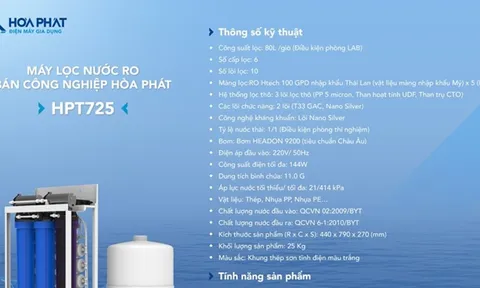 Hòa Phát ra mắt máy lọc nước RO bán công nghiệp
