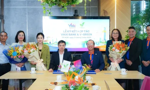 V-Green và Ngân hàng số Vikki phát triển hạ tầng trạm sạc, tủ đổi pin xe điện