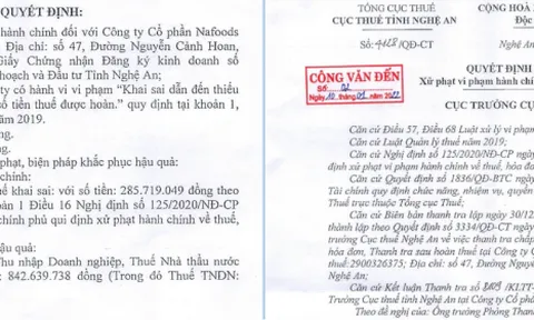 Giải thưởng Sao Vàng đất Việt 2021 gọi tên Nafoods - doanh nghiệp nhiều lần vi phạm thuế