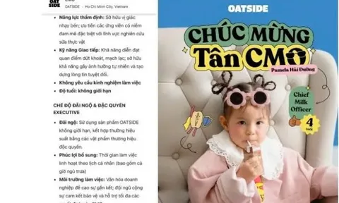 Thương hiệu sữa Oatside Việt Nam gây tranh cãi với chiêu tuyển dụng “CMO”