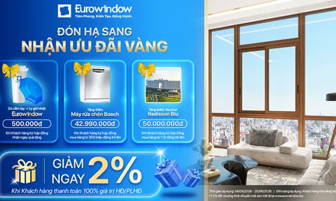 Đón hè 2026: Eurowindow tung khuyến mãi “siêu ưu đãi” tri ân khách hàng