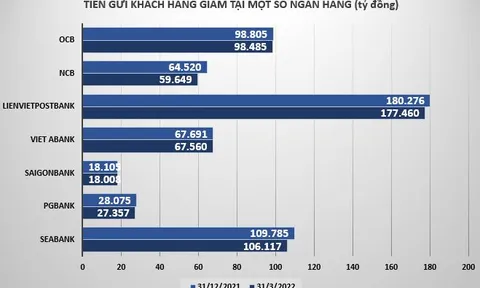 Tổng tài sản và tiền gửi của nhiều ngân hàng nhỏ sụt giảm