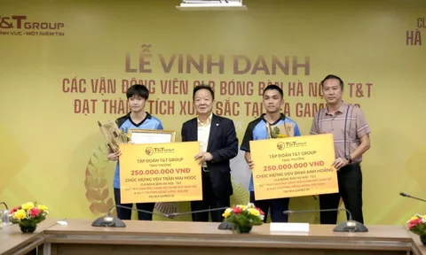 Tập đoàn T&T Group thưởng hơn 1 tỷ đồng cho kỳ tích bóng bàn Việt Nam tại SEA Games 32