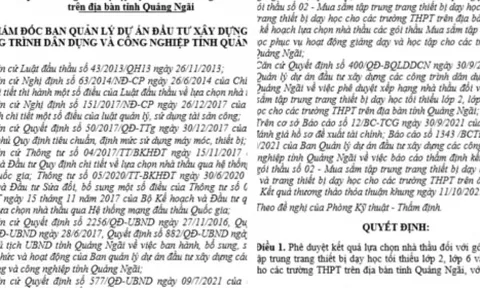 Quảng Ngãi: Dấu hiệu “nâng giá” hơn chục tỷ đồng trong mua sắm trang thiết bị