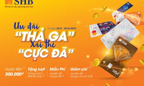 Nhiều ưu đãi cho khách hàng cá nhân khi mở thẻ tín dụng quốc tế SHB