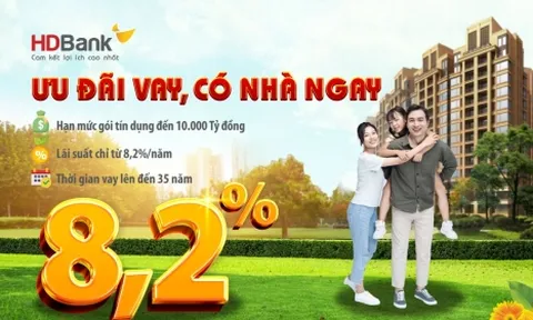 Sở hữu ngôi nhà mơ ước với gói ưu đãi lãi suất chỉ từ 8,2%/năm của HDBank