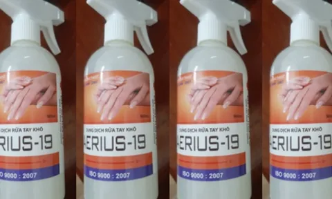 Thu hồi toàn quốc dung dịch rửa tay Aerius-19 không đảm bảo chất lượng