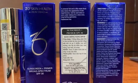 Mỹ phẩm Zo Skin Heath vi phạm quy định về tem nhãn