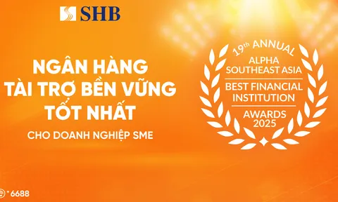 SHB được vinh danh “Ngân hàng tài trợ bền vững tốt nhất dành cho Doanh nghiệp SME” tại Việt Nam năm 2025