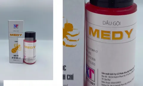 Thu hồi lô dầu gội Medy trị chấy không đảm bảo yêu cầu về chất lượng