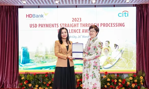 Liên tục nâng cao chất lượng thanh toán quốc tế, HDBank nhận “Giải thưởng chất lượng thanh toán quốc tế xuất sắc năm 2023” từ Citibank