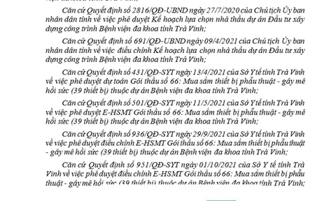 Vĩnh Khang – Medicon: Lúc liên danh, khi thành đối thủ và những bất thường từ gói thầu gần 74 tỷ ở sở Y tế Trà Vinh
