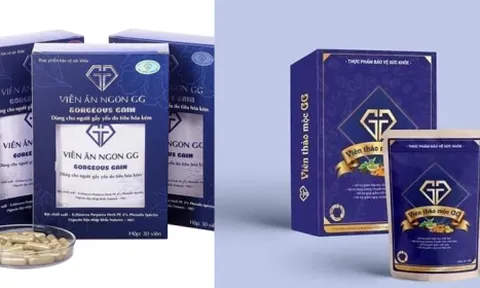 Cảnh báo: Viên ăn ngon GG và Viên thảo mộc GG quảng cáo không đúng giấy phép