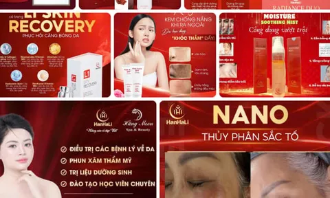Mỹ phẩm Hanhali quảng cáo không phép, nổ công dụng, ồ ạt đưa sản phẩm ra thị trường