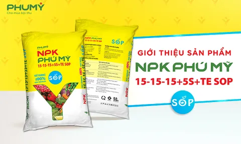 Phân bón Phú Mỹ chính thức ra mắt sản phẩm mới NPK PHÚ MỸ 15-15-15+5S+TE SOP sử dụng 100% Kali Sulphate