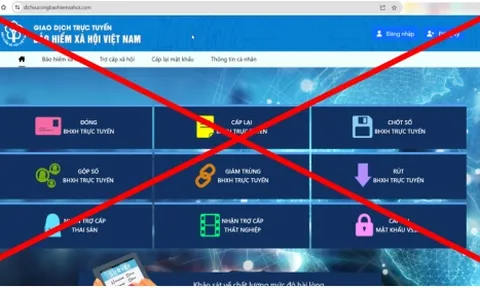 Cảnh báo trang web giả mạo Cổng dịch vụ công BHXH Việt Nam