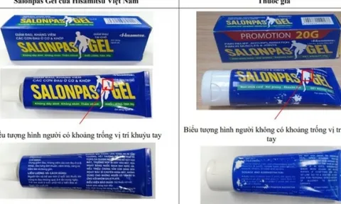 Cần trọng tiền mất tật mang khi mua thuốc Salonpas Gel giả