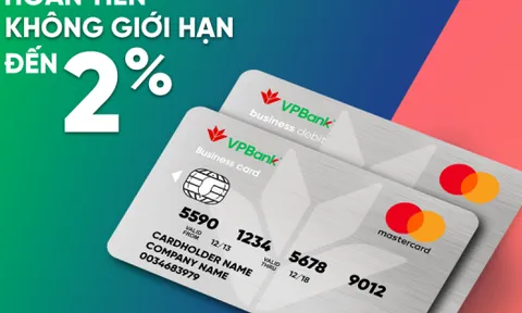 VPBank tung ưu đãi hoàn tiền hấp dẫn từ bộ đôi thẻ doanh nghiệp