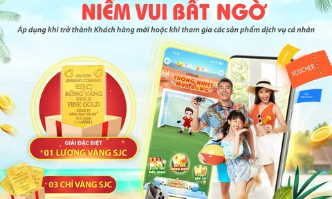 HDBank thưởng vàng SJC cho khách hàng sử dụng dịch vụ