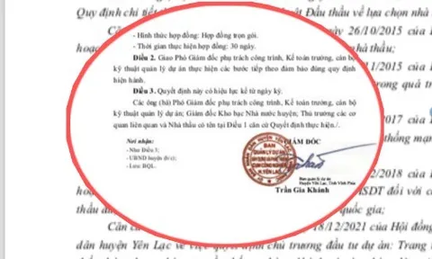 BQLDA huyện Yên Lạc (Vĩnh Phúc): Công tác sử dụng vốn đầu tư công có nhiều bất thường