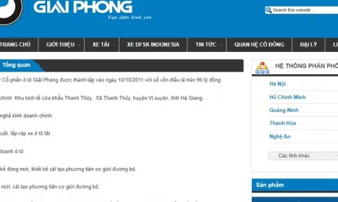 Công ty Ôtô Giải Phóng bị phạt vì giấu thông tin