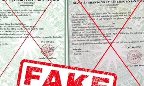 Cảnh báo: Sản phẩm Hoàng Kim Giáp Biệt Dược sử dụng giấy tờ giả lừa dối khách hàng