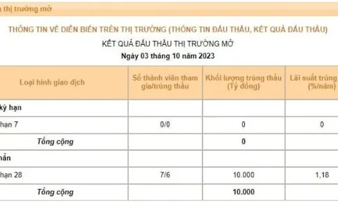 Ngân hàng Nhà nước đã phát hành 110.000 tỷ đồng qua kênh tín phiếu