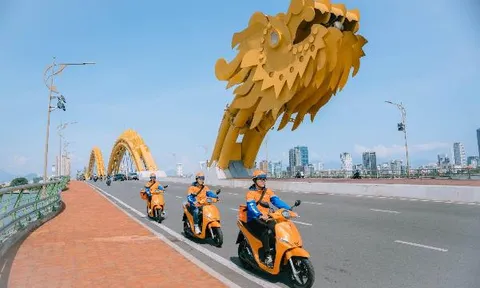 Dịch vụ giao hàng “xanh” AhaFast nổi bật trên đường phố Đà Nẵng