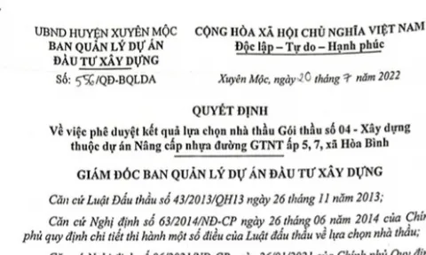 Bà Rịa - Vũng Tàu: Công ty Minh Tuấn cứ tham gia là trúng thầu
