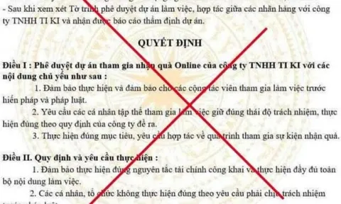 Bộ Công Thương cảnh báo thông tin giả mạo phê duyệt dự án tham gia nhận quà online