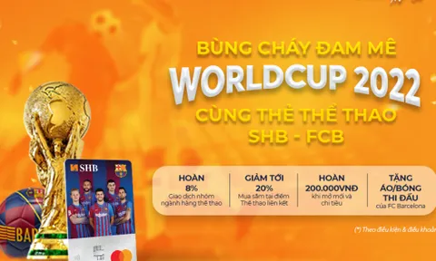 Bùng cháy đam mê World Cup 2022 cùng thẻ thể thao SHB - FCB Mastercard