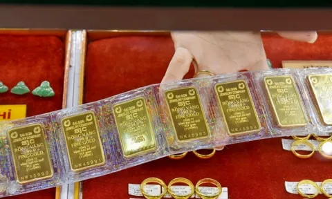 Giá vàng miếng SJC lên cao nhất trong 3 tuần